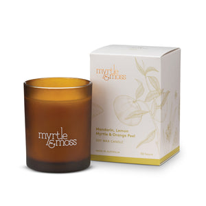 Myrtle & Moss Mandarin, Lemon Myrtle & Orange Peel Soy Wax Candle 50hr