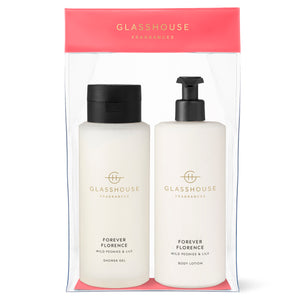Glasshouse Fragrance Forever Florence Body Duo 400ml | Wild Peonies & Lily