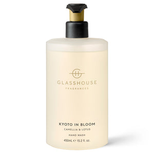 Glasshouse Fragrance Kyoto in Bloom Hand Wash 450ml | Camellia & Lotus