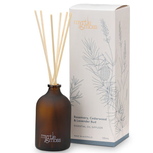 Myrtle & Moss Rosemary, Cedarwood & Lavender Bud Essential Oil Diffuser 125ml