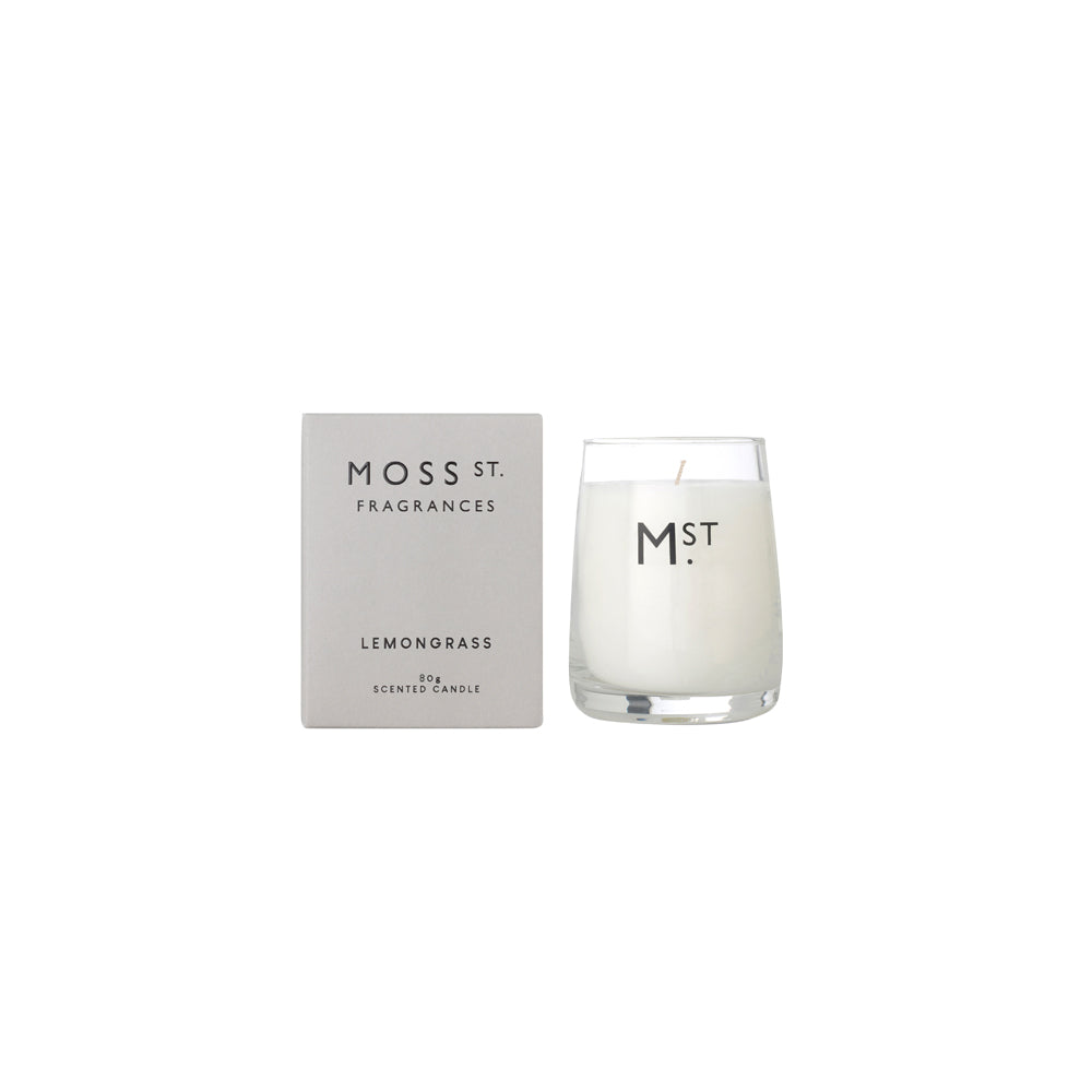 Moss St. Lemongrass Scented Soy Candle 80g