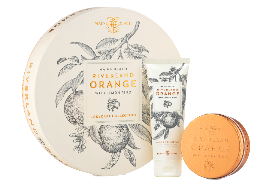 Maine Beach Riverland Orange Hand & Nail Creme & Luxe Body Mousse Duo