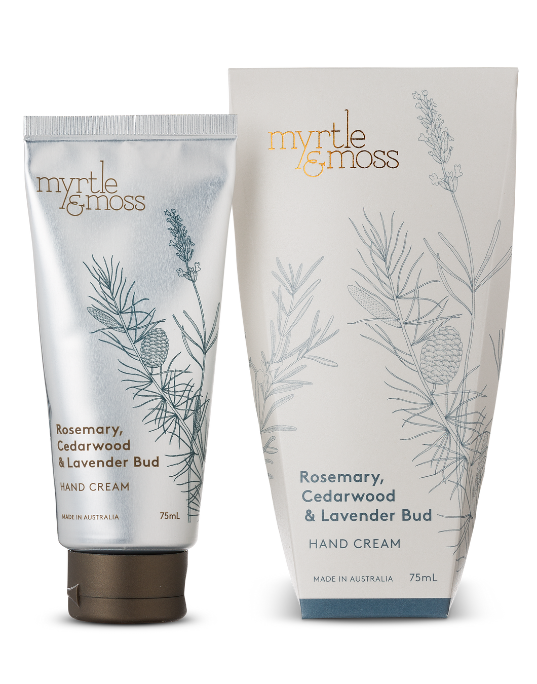 Myrtle & Moss Rosemary, Cedarwood & Lavender Bud Hand Cream 75ml