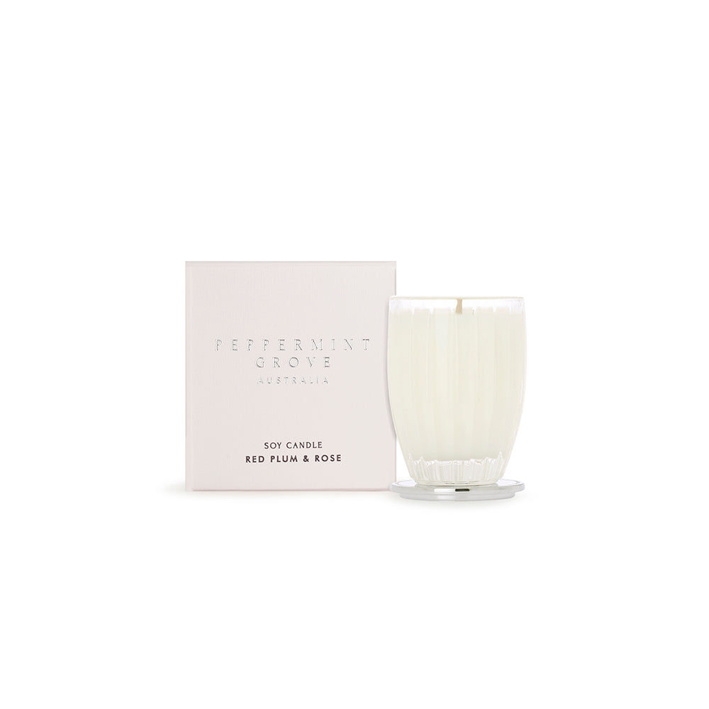 Peppermint Grove Red Plum & Rose Soy Candle 60g