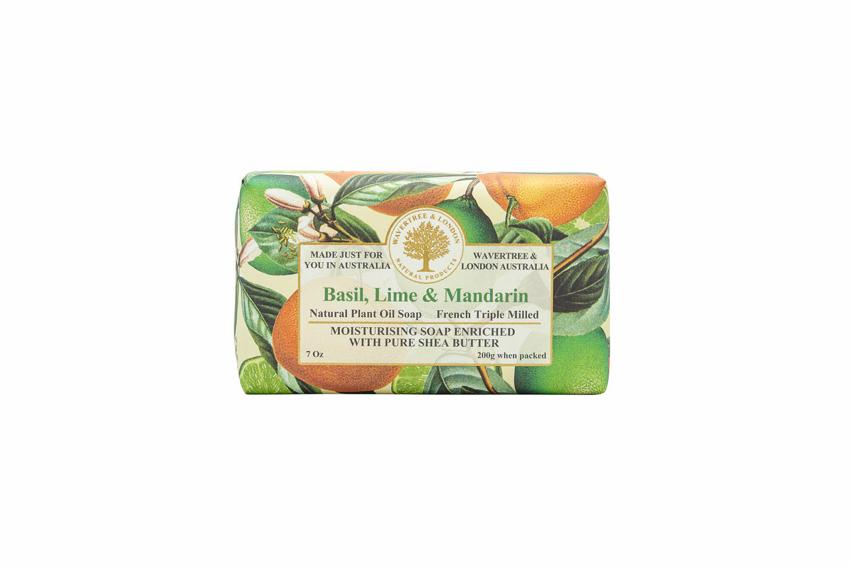 Wavertree & London Basil Lime & Mandarin Soap 200g Mount's Pharmacy